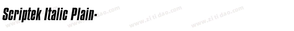 Scriptek Italic Plain字体转换